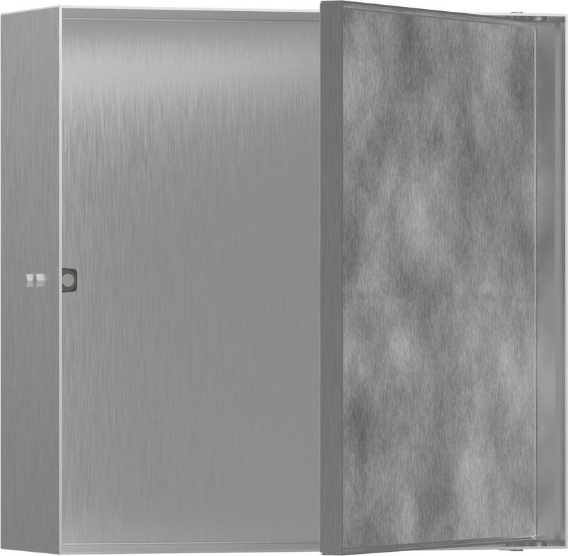 Hansgrohe XtraStoris Rock Wandnische, mit befliesb.Tür 300 x 300 x 100 mm BST, 390 x 390 mm Bild 1