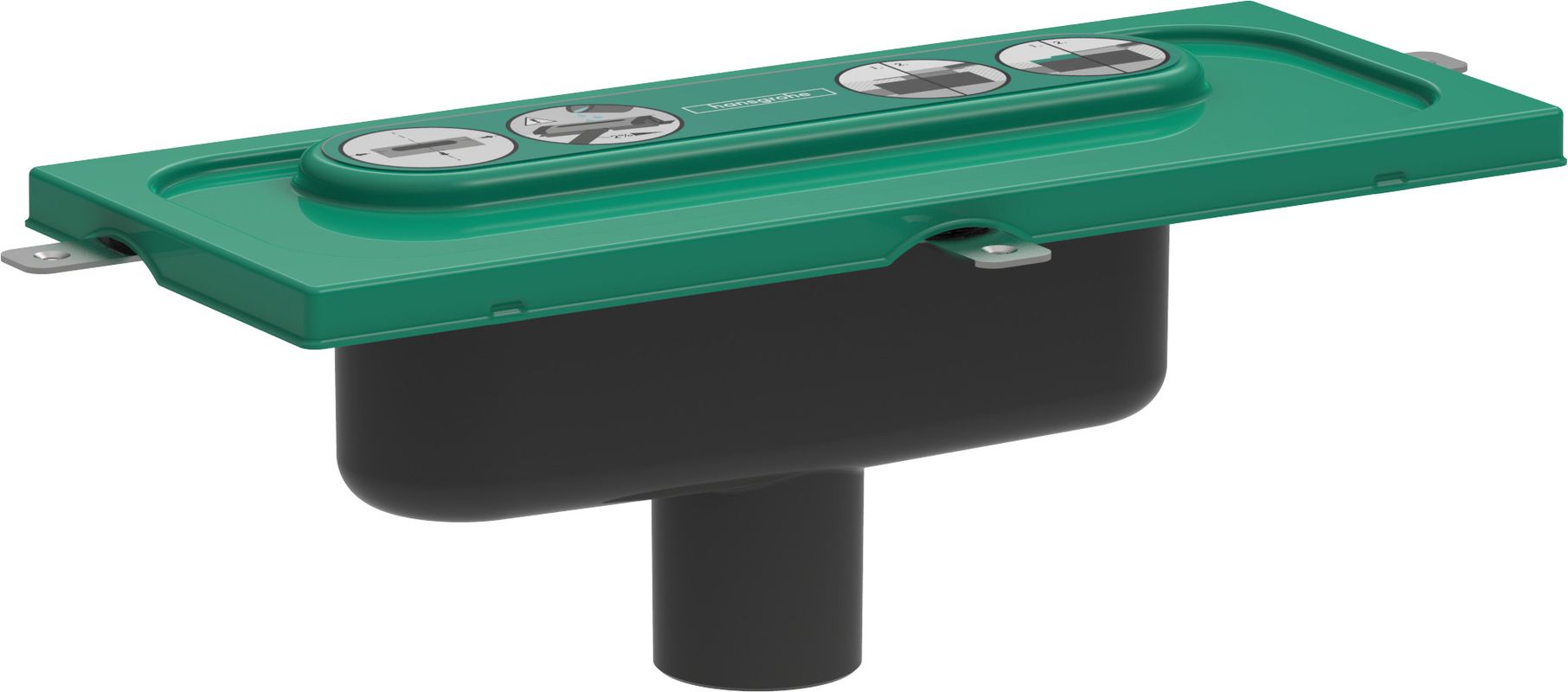 Hansgrohe uBox Grundkörper universal für Duschrinne Ablaufgehaeuse, für vertikale Installation, 142 x 397 x 166 mm Bild 1