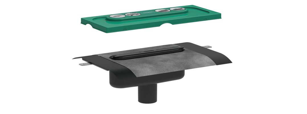 Hansgrohe uBox Grundkörper universal für Duschrinne Ablaufgehaeuse, für vertikale Installation, 142 x 397 x 166 mm Bild 2