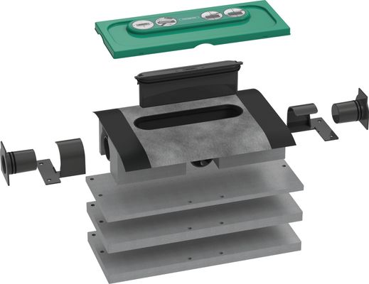 Hansgrohe uBox Grundkörper universal für Duschrinne Ablaufgehaeuse, für Standardinstallation, 87 x 343 x 139 mm Bild 3