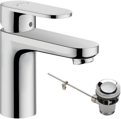Hansgrohe Einhebel-WT-Mischer, mit Ablaufgarnitur. Metall, ComfortZone 100, Ausladung 108 mm, Farbe chrom Bild 2