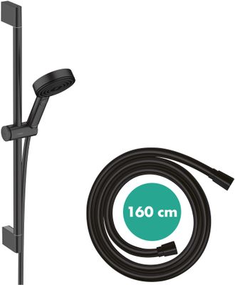Hansgrohe Select S Brausegarnitur 105 3jet Relaxation, Brausestange 65 cm, matt schw, Farbe schwarz Bild 2