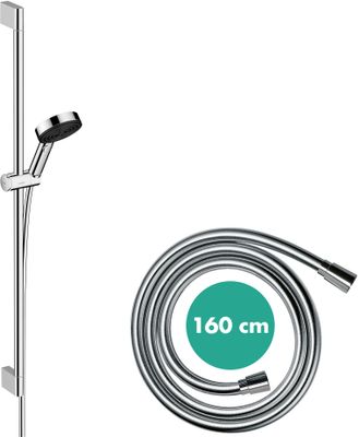 Hansgrohe Select S Brausegarnitur 105 3jet, Brausestange 90 cm, EcoSmart, Farbe chrom Bild 2
