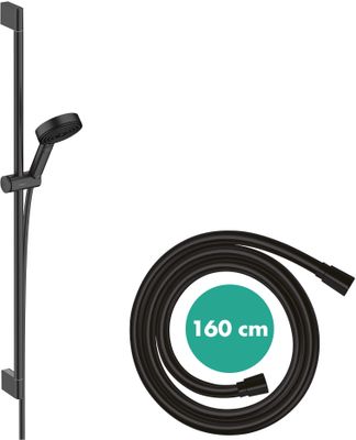 Hansgrohe Select S Brausegarnitur 105 3jet Brausestange 90 cm, EcoSmart, matt, Farbe schwarz Bild 2