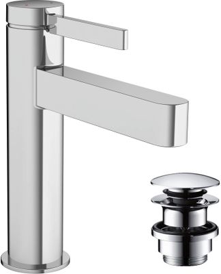 Hansgrohe Einhebel-Waschtischmischer 110, Push-Open, Ausladung 139 mm, 182 x 139 mm, Farbe chrom Bild 2