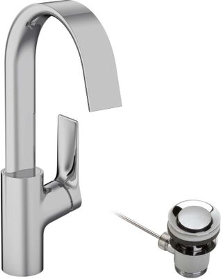 Hansgrohe Einhebel-Waschtischmischer 210, Schwenkauslauf, mit Ablaufgarnitur, Ausladung 139 mm, 300 x 139 mm, Farbe chrom Bild 2