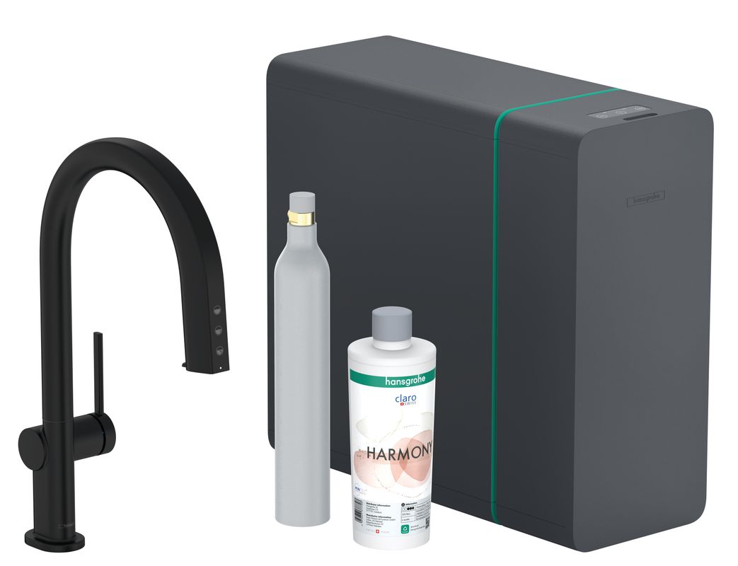 Hansgrohe SodaSystem 210 Aqittura M91 Ausziehauslauf 1j sBox Starter Set MSW, Farbe schwarz Bild 1