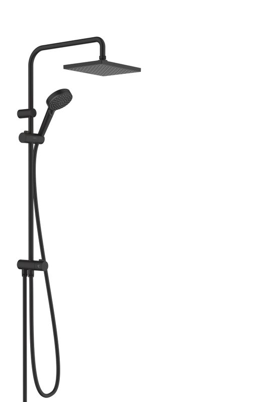Hansgrohe Showerpipe 230 1jet Vernis Shape Reno EcoSmart matt, 1130 x 230 x 485 mm, Farbe schwarz Bild 1
