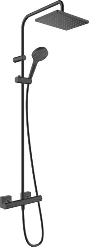 Hansgrohe Showerpipe Vernis Shape 230 1-strahlig, mit Thermostat, 1230 x 277 x 512 mm, Farbe schwarz Bild 1