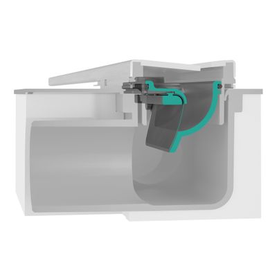 Hansgrohe uBox Grundkörper universal für Duschrinne Ablaufgehaeuse, für flache Installation, 70 x 343 x 139 mm Bild 3
