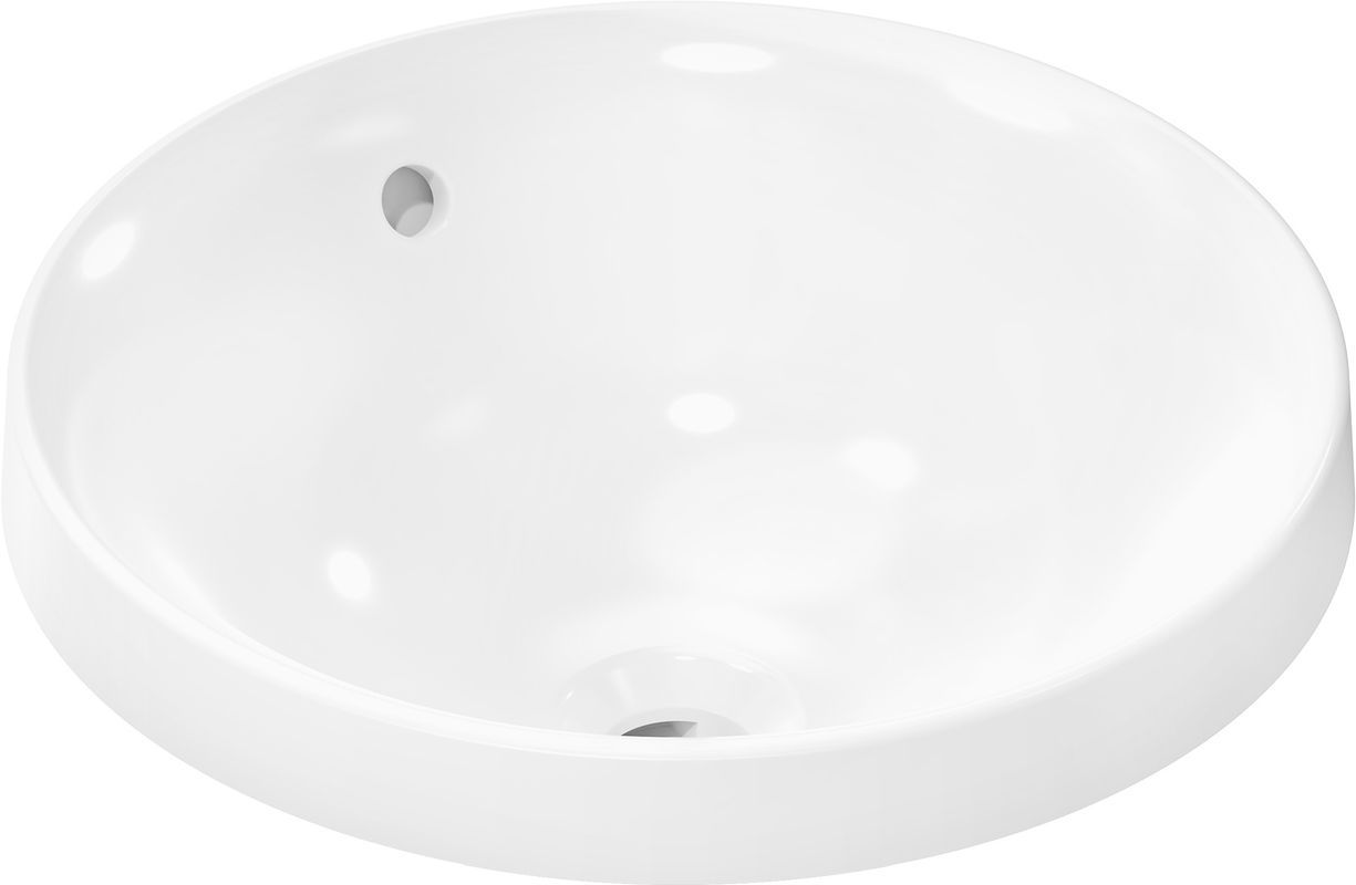 Hansgrohe Einbauwaschtich Xuniva S 400 x 400 mm ohne Hahnloch mit Überlauf weiss, 175 x 400 mm, Farbe weiß Bild 1