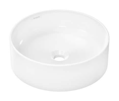 Hansgrohe Aufsatzwaschtisch Xuniva S 400 x 400 mm ohne Hahnloch u.Überlauf weiss, 130 x 400 mm, Farbe weiß Bild 2