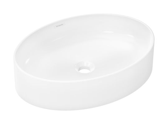 Hansgrohe Aufsatzwaschtisch Xuniva D 550 x 400 mm ohne Hahnloch u.Überlauf weiss, 130 x 400 mm, Farbe weiß Bild 2