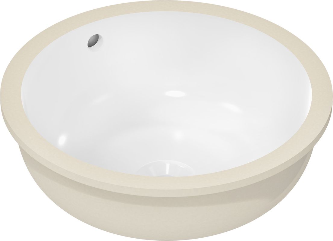 Hansgrohe Unterbauwaschtisch Xuniva S 350 x 350 mm ohne Hahnloch mit Überlauf weiss, 175 x 400 mm, Farbe weiß Bild 1
