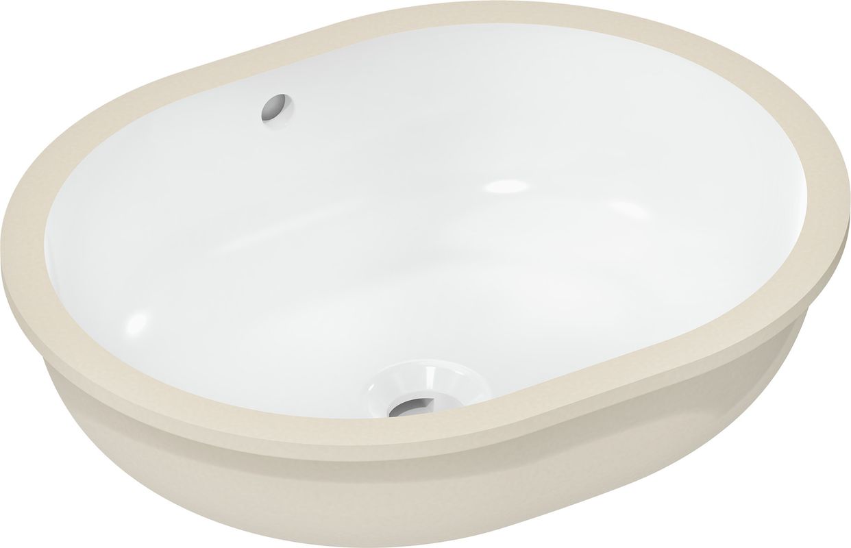 Hansgrohe Unterbauwaschtisch Xuniva U 450 x 350 mm ohne Hahnloch mit Überlauf weiss, 175 x 400 mm, Farbe weiß Bild 1
