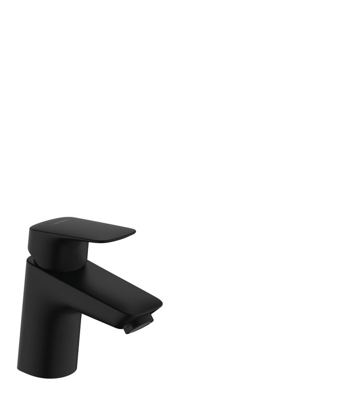 Hansgrohe Waschtischmischer Logis 70, mit Push-Open Ablaufgarnitur matt, Farbe schwarz Bild 1
