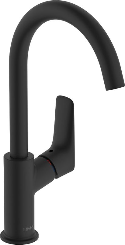 Hansgrohe Waschtischmischer 210 Logis Schwenkauslauf, ohne Ablaufgarnitur MSW, Farbe schwarz Bild 1