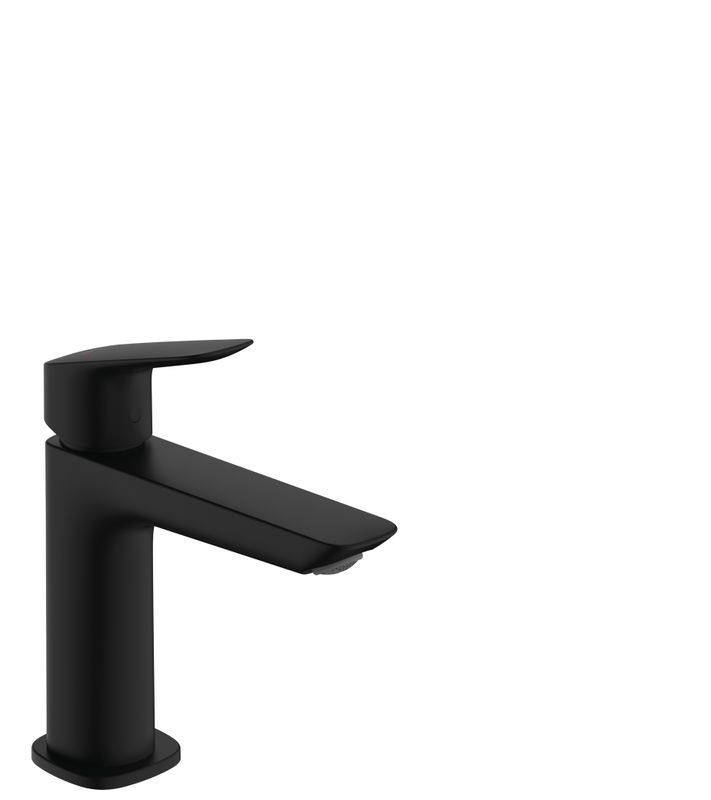 Hansgrohe Waschtischmischer 110 Fine Logis, mit Push-Open Ablaufgarnitur matt, Farbe schwarz Bild 1