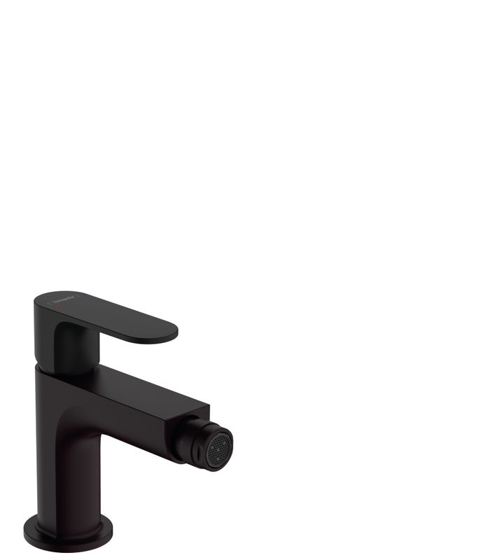 Hansgrohe Bidetmischer Rebris S, mit Metall Zugstangen-Ablaufgarnitur MSW, Farbe schwarz Bild 1