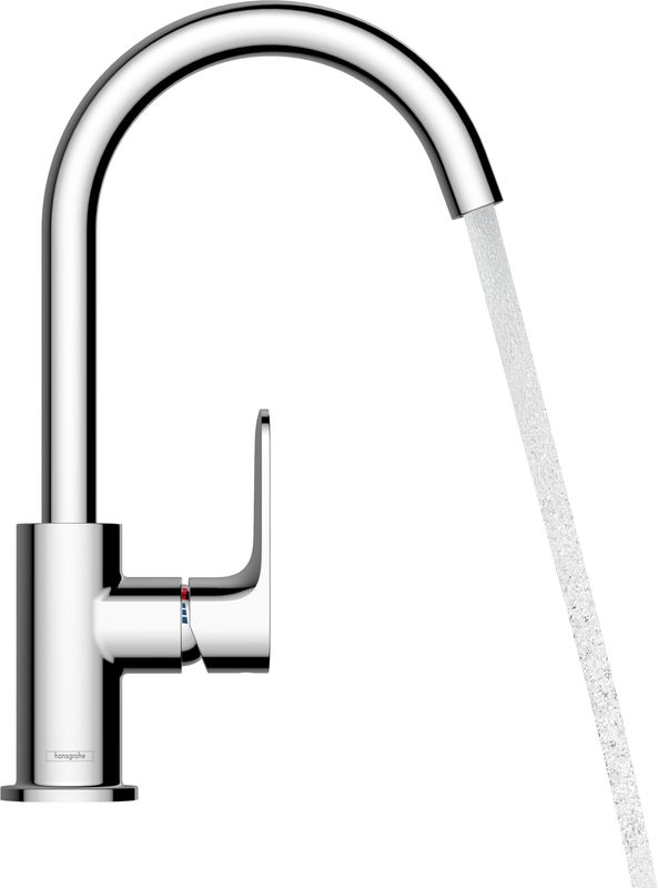 Hansgrohe S Einhebel-Waschtischmischer 210 mit Ablaufgarnitur, schwenkbar, matt schw, Farbe schwarz Bild 1