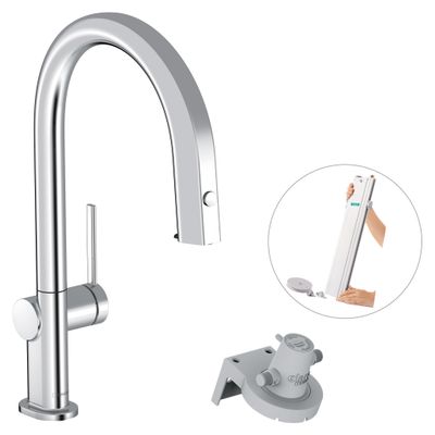Hansgrohe FilterSystem 210 Aqittura M91 Ausziehauslauf 1jet sBox, Farbe silberfarben Bild 2