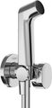 Hansgrohe Handbrause Bidette S, für Kaltwasser, mit Schlauch 1250 mm und Porter, chrom, Farbe hochglanz Bild 1