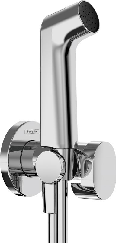 Hansgrohe Handbrause Bidette S, für Kaltwasser, mit Schlauch 1250 mm und Porter, Farbe chrom Bild 1