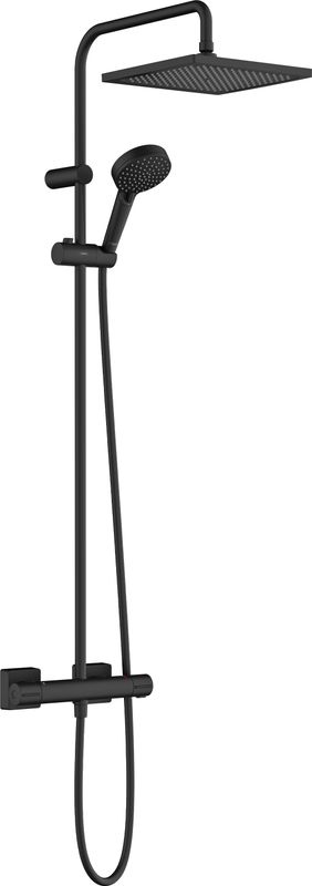 Hansgrohe Showerpipe Vernis Shape 240 1-strahlig, mit Thermostat, 1124 x 277 x 547 mm, Farbe schwarz Bild 1