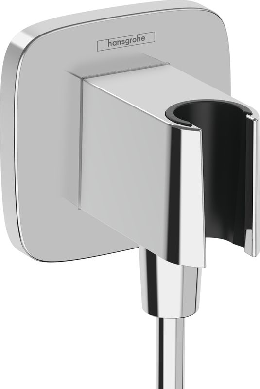 Hansgrohe Wandanschlussbogen FixFit Q Porter KS, mit Handbrausehalter, verchromt, Farbe chrom Bild 1