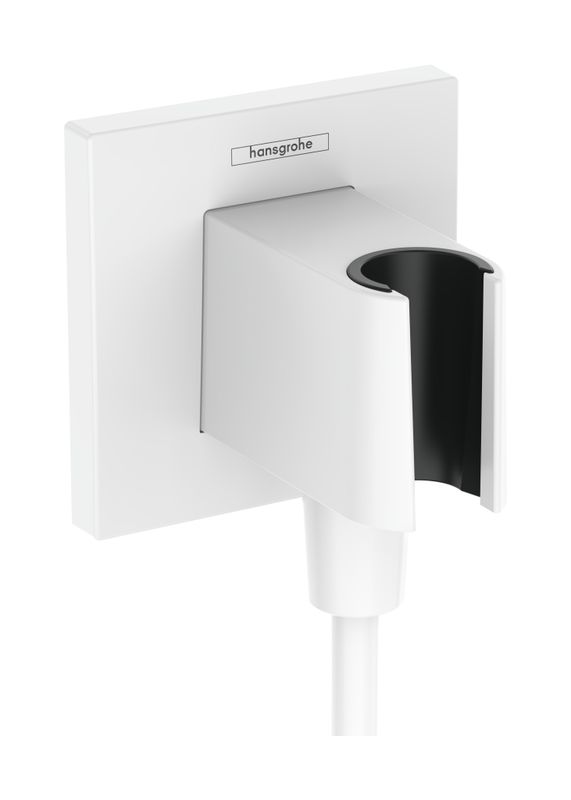 Hansgrohe Wandanschlussbogen FixFit E Porter KS, mit Handbrausehalter, Farbe weiß Bild 1