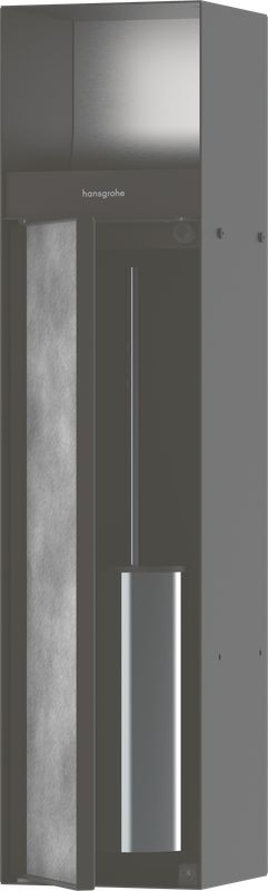 Hansgrohe Ein.Toilettenbürstenh.XtraStoris Rock mit Papierhalter u.befliesbarer Tür MSW, 690 x 240 mm, Farbe schwarz Bild 1