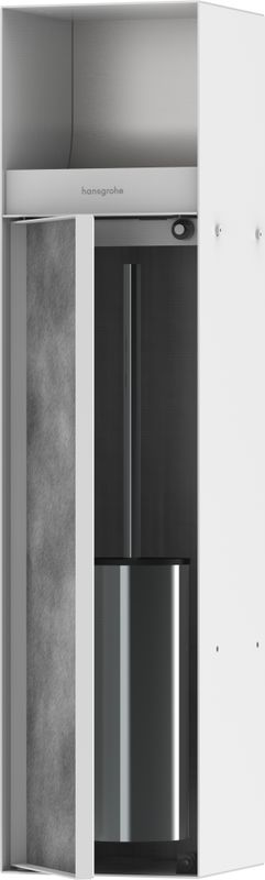 Hansgrohe Ein.Toilettenbürstenh.XtraStoris Rock mit Papierhalter u.befliesbarer Tür MW, 690 x 240 mm, Farbe weiß Bild 1