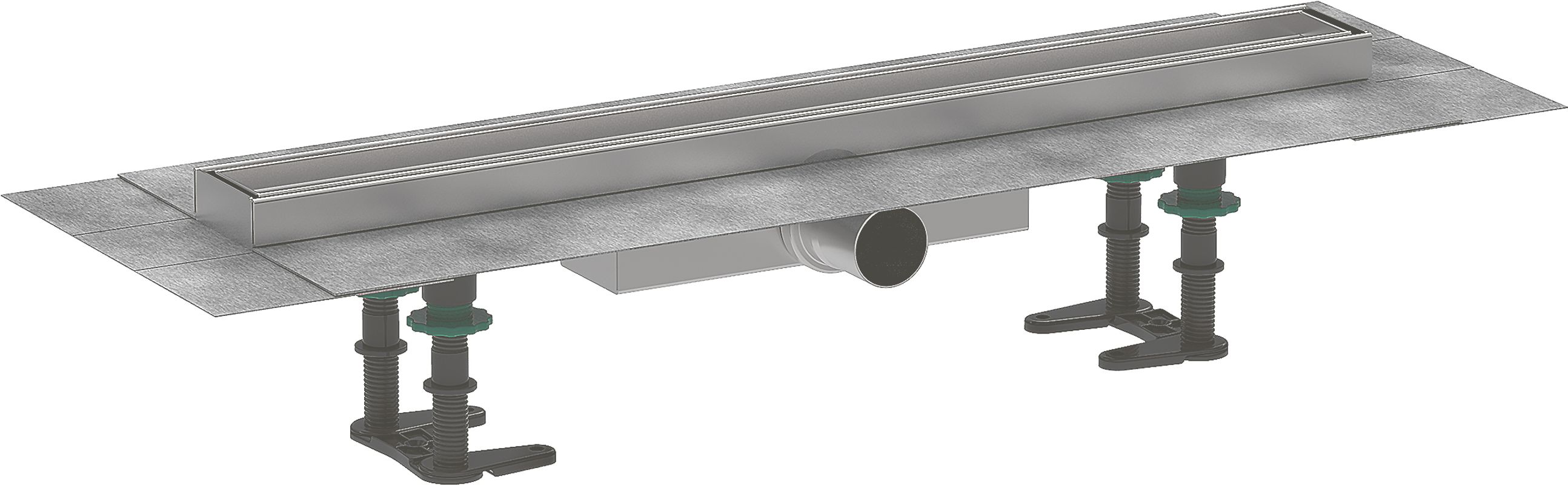 Hansgrohe Komplettset RainDrain Compact 600 mm befliesbar für flache Installation, 191 x 600 x 64 mm Bild 1