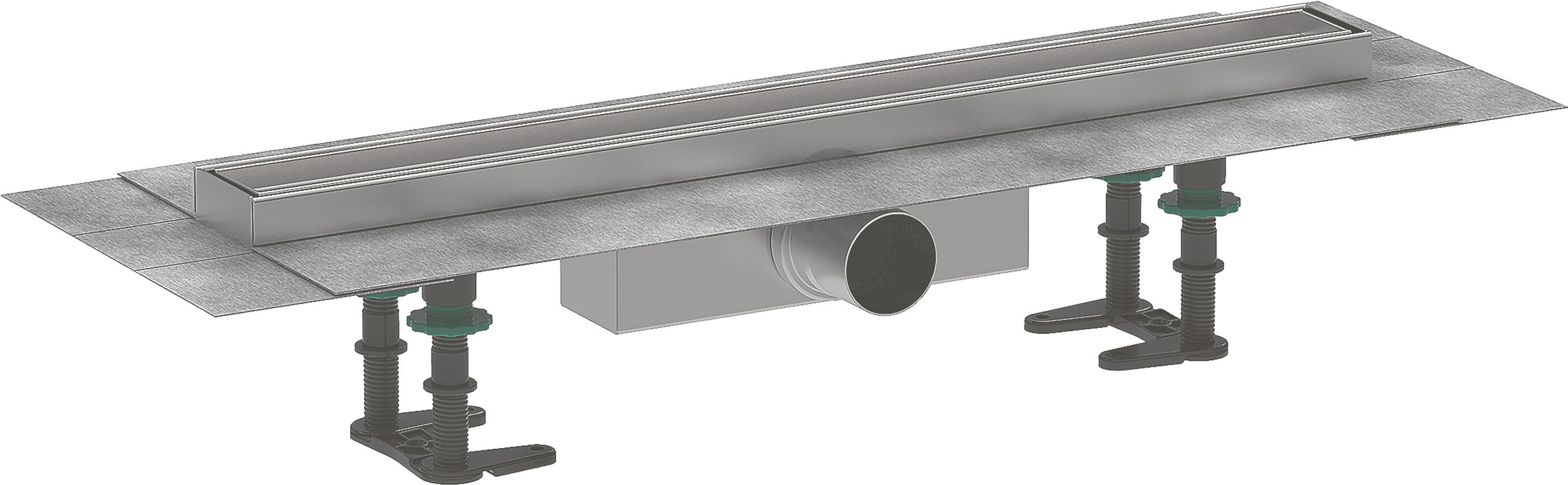 Hansgrohe Komplettset RainDrain Compact 600 mm befliesb.Standardinstallation BST, 200 x 600 x 64 mm Bild 1
