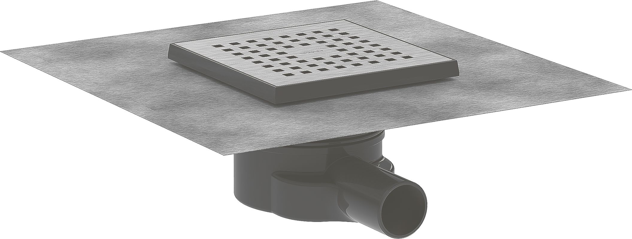 Hansgrohe Komplettset Punktab.RainDrain Point, 105 x 146 x 146 mm, Farbe silberfarben Bild 1