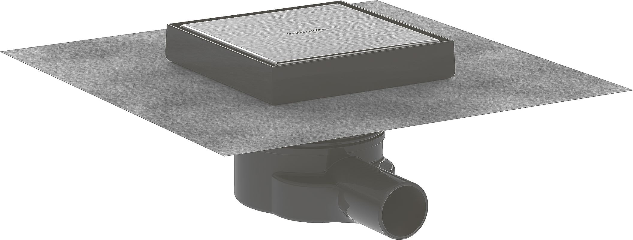 Hansgrohe Komplettset Punktab.RainDrain Point 150 x 150 mm befliesbar, 117 x 146 x 146 mm, Farbe silberfarben Bild 1