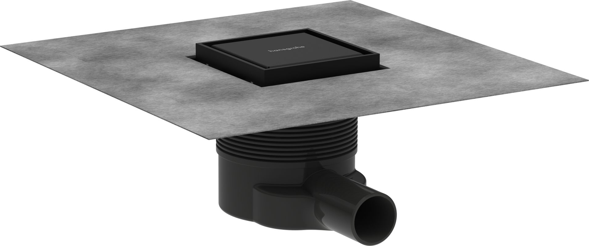 Hansgrohe Komplettset Punktab.RainDrain Brilliance 100 x 100 mm MSW, 117 x 110 x 110 mm Bild 1