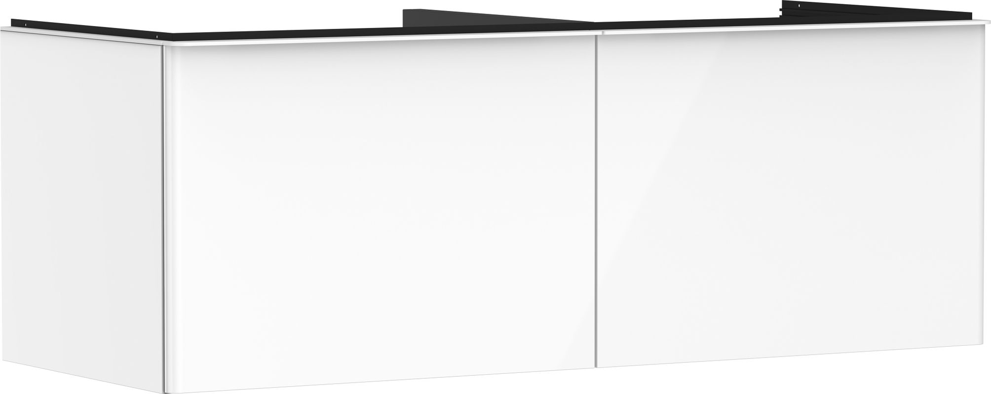 Hansgrohe Waschtischunterschrank Xelu Q we hgl 1360 x 540 mm 2SK für Kon./AWT ge MW, 495 x 1360 x 570 mm, Farbe weiß Bild 1