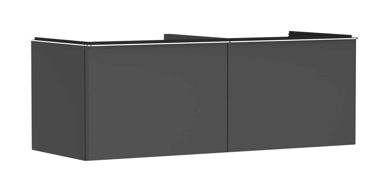 Hansgrohe Waschtischunterschrank Xelu Q DGM 1360 x 540 mm mit 2SK für Kons.mit AWT ge chr, 495 x 1360 x 570 mm, Farbe diamantgrau Bild 1