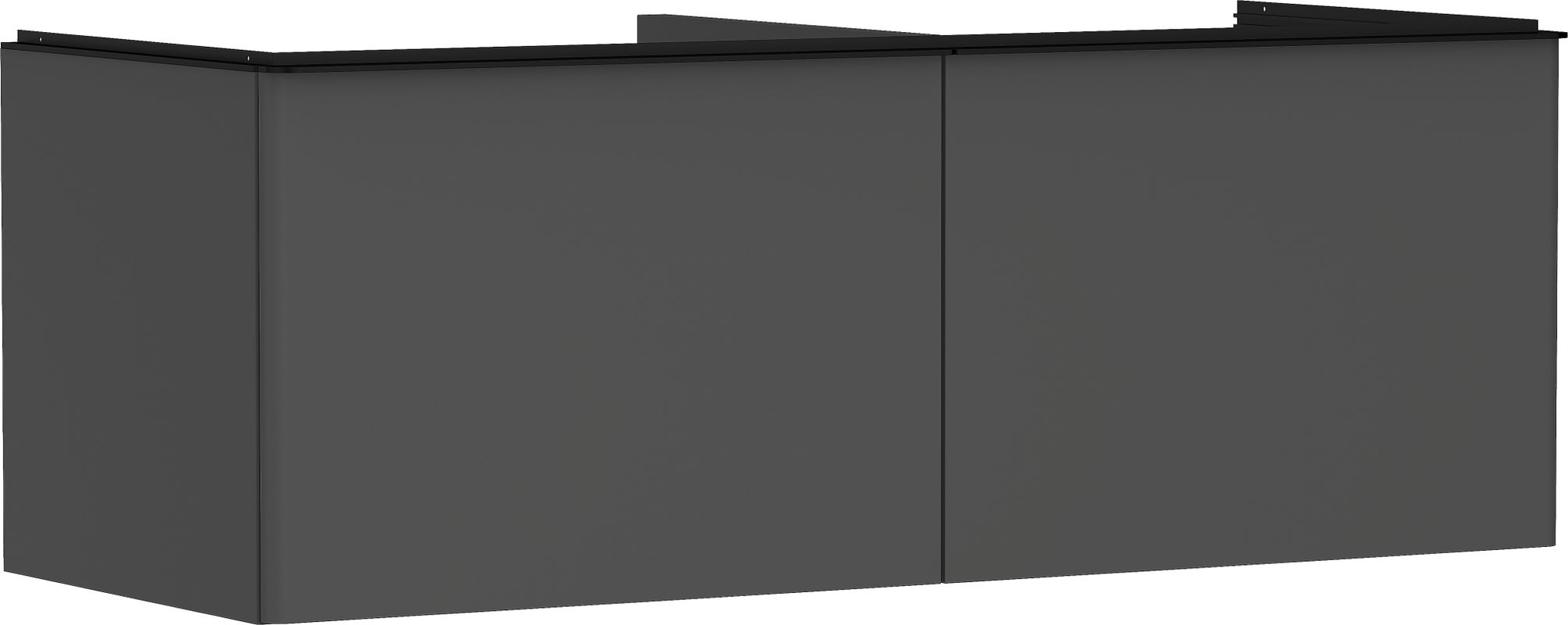 Hansgrohe Waschtischunterschrank Xelu Q DGM 1360 x 540 mm mit 2SK für Kons.mit AWT ge MSW, 495 x 1360 x 570 mm, Farbe diamantgrau Bild 1