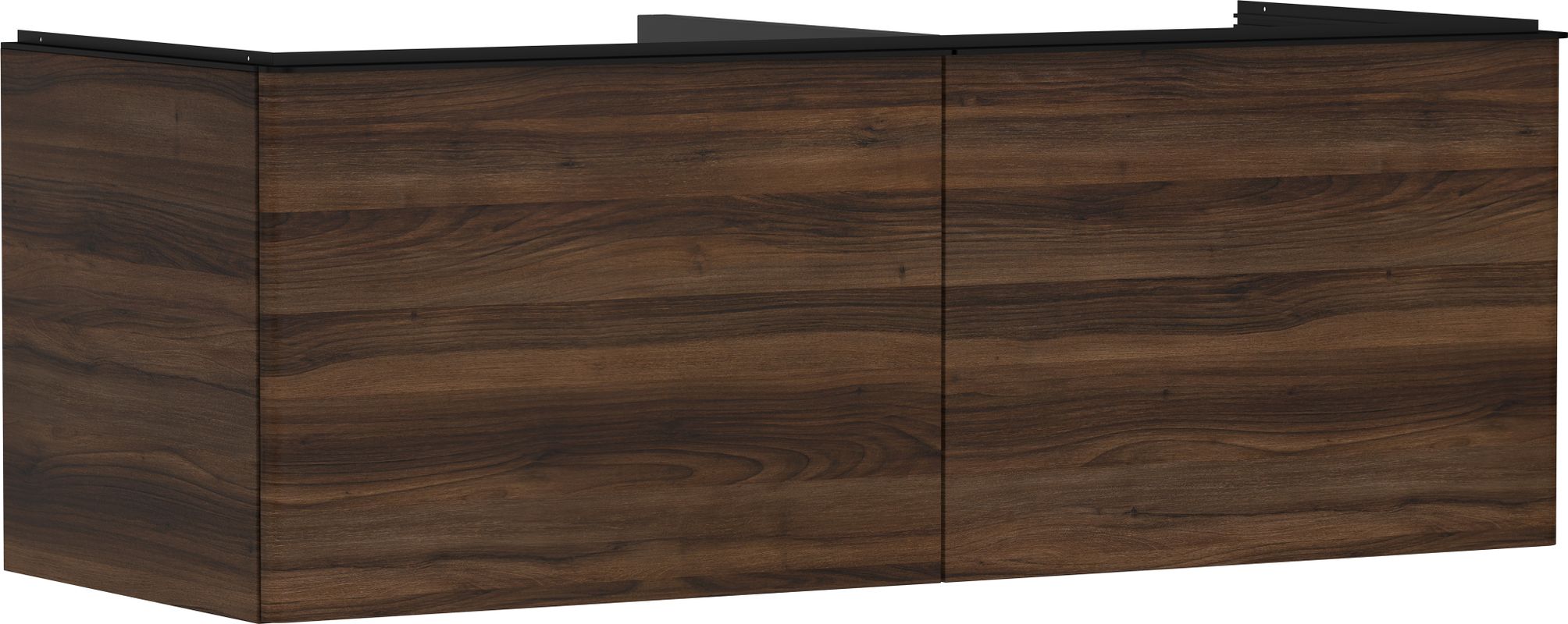 Hansgrohe Waschtischunterschrank Xelu Q NBD 1360 x 540 mm mit 2SK für Kons.mit AWT ge MSW, 495 x 1360 x 570 mm, Farbe nussbaum dunkel Bild 1
