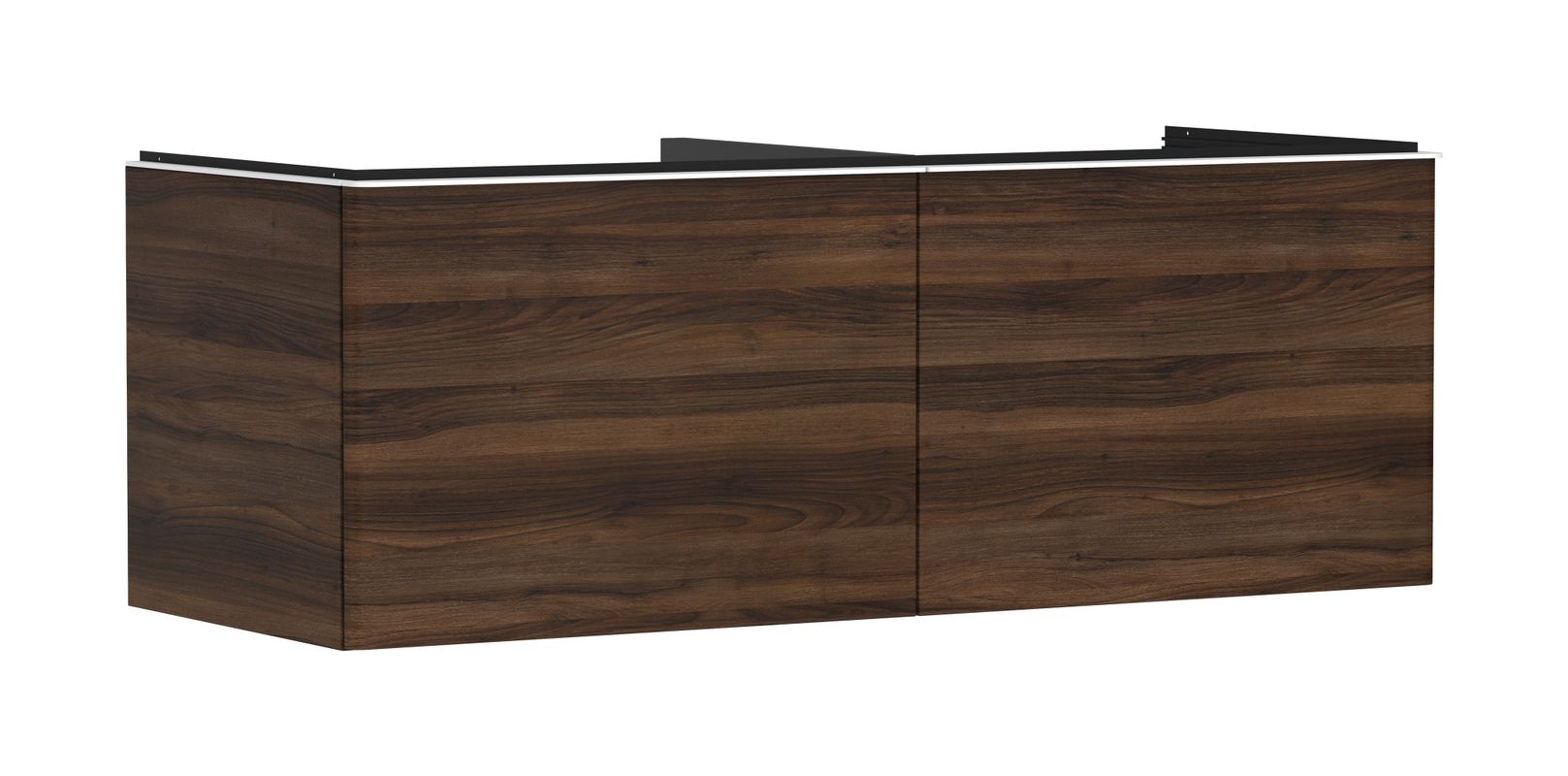 Hansgrohe Waschtischunterschrank Xelu Q NBD 1360 x 540 mm mit 2SK für Kons.mit AWT ge MW, 495 x 1360 x 570 mm, Farbe nussbaum dunkel Bild 1