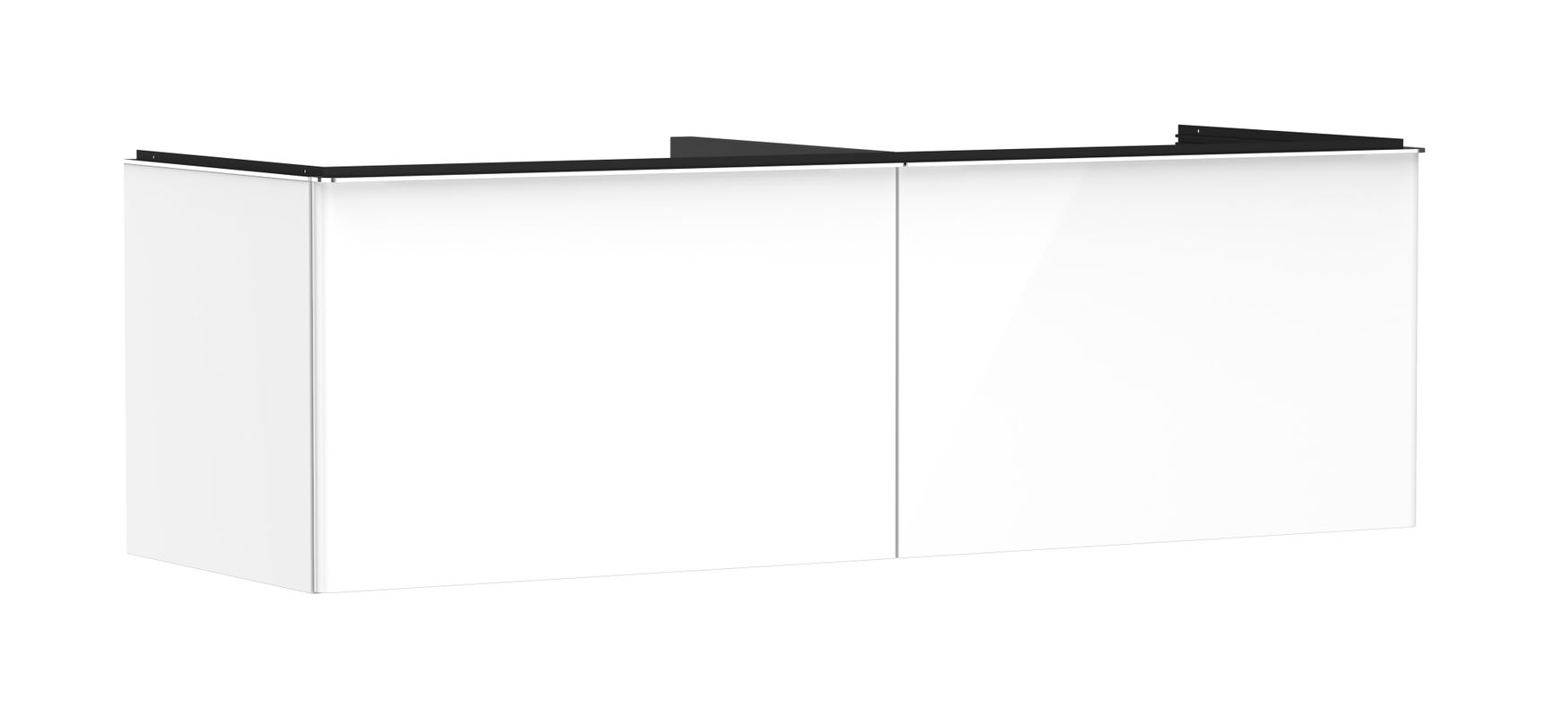 Hansgrohe Waschtischunterschrank Xelu Q we hgl 1560 x 540 mm 2SK für Kon./AWT ge chr, 495 x 1560 x 570 mm, Farbe weiß Bild 1