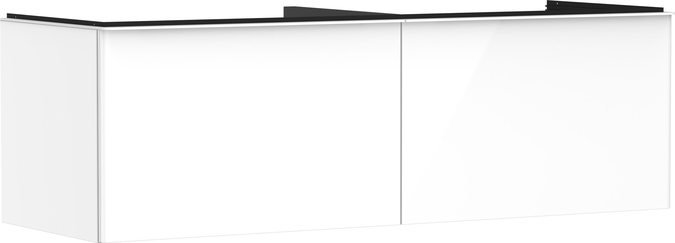 Hansgrohe Waschtischunterschrank Xelu Q we hgl 1560 x 540 mm 2SK für Kon./AWT ge MW, 495 x 1560 x 570 mm, Farbe weiß Bild 1