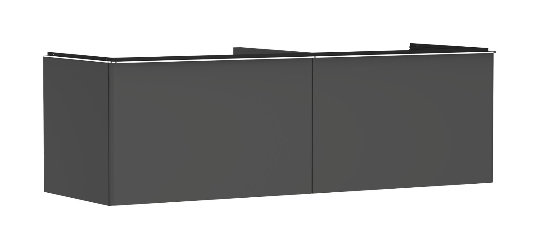 Hansgrohe Waschtischunterschrank Xelu Q DGM 1560 x 540 mm mit 2SK für Kons.mit AWT ge chr, 495 x 1560 x 570 mm, Farbe diamantgrau Bild 1
