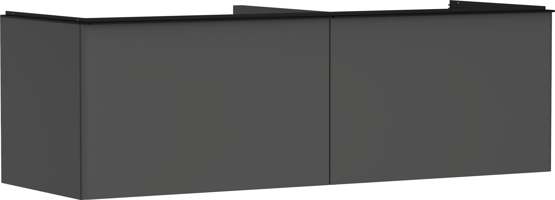 Hansgrohe Waschtischunterschrank Xelu Q DGM 1560 x 540 mm mit 2SK für Kons.mit AWT ge MSW, 495 x 1560 x 570 mm, Farbe diamantgrau Bild 1