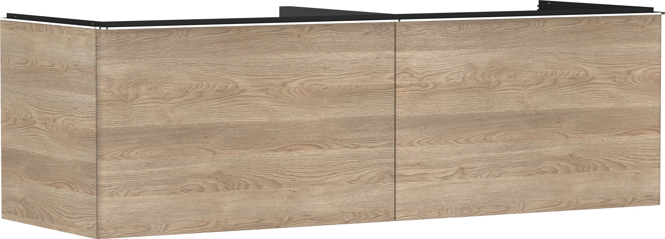 Hansgrohe Waschtischunterschrank Xelu Q ECHN 1560 x 540 mm 2SK für Kons.mit AWT ge chr, 495 x 1560 x 570 mm, Farbe Eiche natur Bild 1