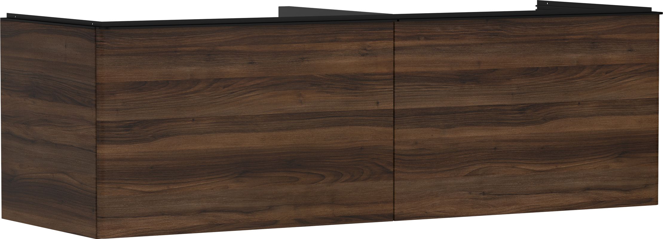 Hansgrohe Waschtischunterschrank Xelu Q NBD 1560 x 540 mm mit 2SK für Kons.mit AWT ge MSW, 495 x 1560 x 570 mm, Farbe nussbaum dunkel Bild 1