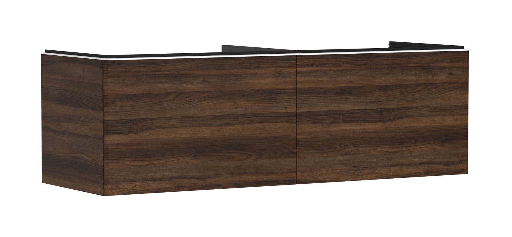 Hansgrohe Waschtischunterschrank Xelu Q NBD 1560 x 540 mm mit 2SK für Kons.mit AWT ge MW, 495 x 1560 x 570 mm, Farbe nussbaum dunkel Bild 1