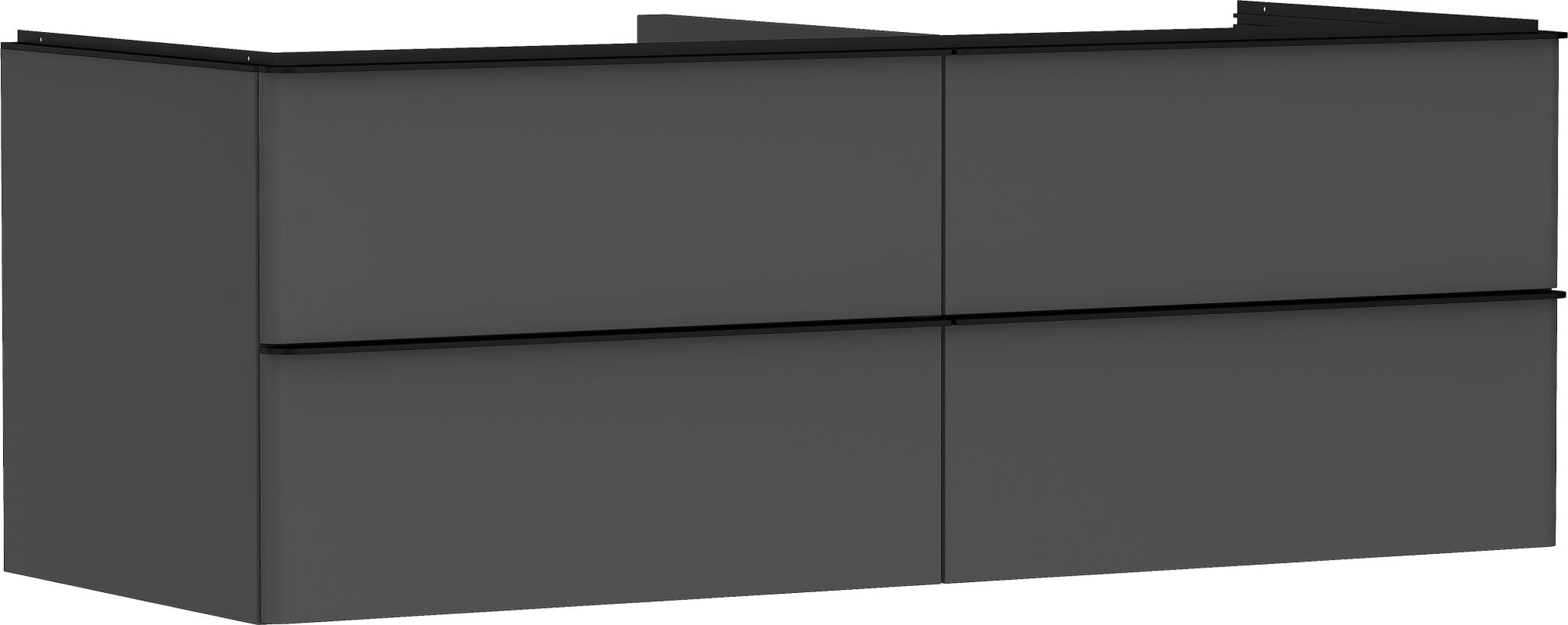 Hansgrohe Waschtischunterschrank Xelu Q DGM 1360 x 540 mm m.4SK für Kons.mit AWT MSW, 495 x 1360 x 570 mm, Farbe diamantgrau Bild 1
